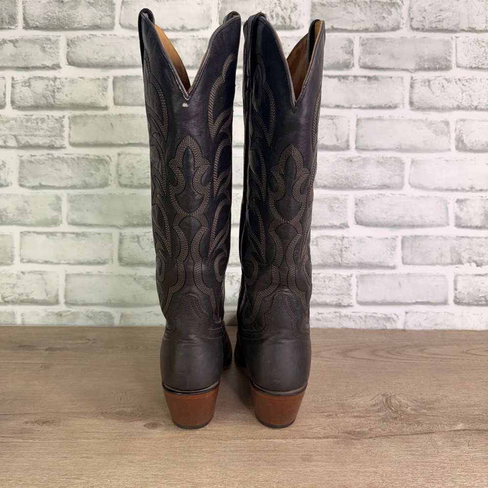Shyanne High Desert Snip Toe Cowboy Boot Embroidered Black Womens 6.5 - Picture 3 of 8